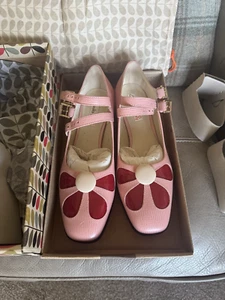 ZAPATOS ORLA KIELY CLARKS ANGELINA ROSA Y ROJO TALLA 5...NUEVOS EN CAJA - Imagen 1 de 17