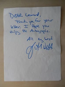 Jonathan Del Arco Autographed 8 1/2" X 11 Paper with Fan Club Sheet & Envelope - Imagen 1 de 1