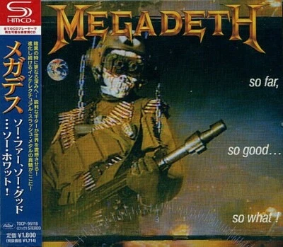 Megadeth SEALED NEW CD(SHM-CD) "So Far, So Good...So What!" Japan  OBI - Imagem 1 de 2