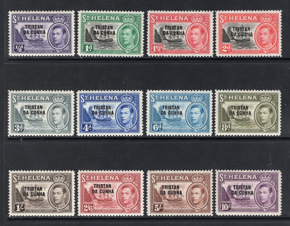 M26190 Tristan da Cunha 1952 SG1/12 KGVI: UMM definitivos, Cat 140 £ Foto 1 de 1