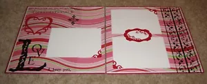 Valentine Love ~ Two-Page 12x12 Premade Scrapbook Pages - Picture 1 of 4