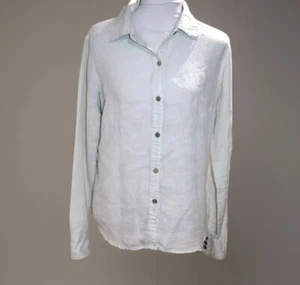 Patagonia Lightweight Button Down Shirt Womens Size12 Organic Cotton Hemp Green - Picture 1 of 5