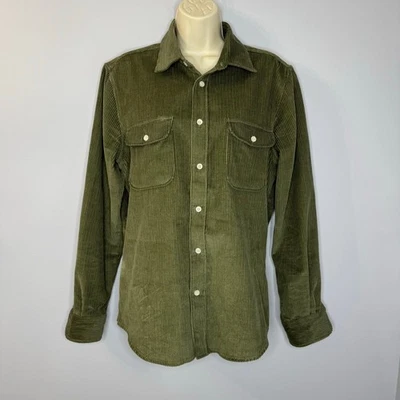 Sobrecamisa Reiss Bonucci Verde Pana Doble Bolsillo Informal Preppy Para Hombre  Foto 1 de 4