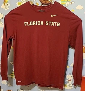 Nike Florida State Seminoles Long Sleeve Maroon Shirt Size XXL 2XL Dri-fit - Picture 1 of 7