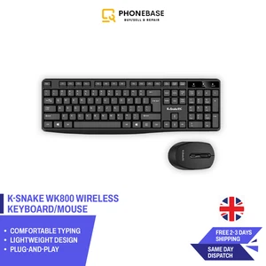K-Snake WK800 Wireless Keyboard & Mouse Combo | 2.4GHz, 10m Range | UK Seller - Picture 1 of 3
