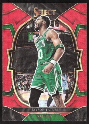 10865F 2022-23 Panini Select #55 Jayson Tatum Red Wave Prizms - Image 1 of 2