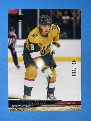2024-25 Upper Deck UD Exclusives #434 Zach Whitecloud 037/100 - Image 1 of 2
