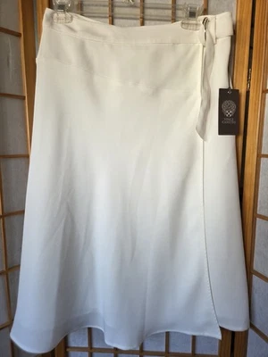 NUEVO CON ETIQUETAS ELEGANTE FALDA HASTA LA RODILLA VINCE CAMUTO MODA COLOR MARFIL TALLA 6  Foto 1 de 4
