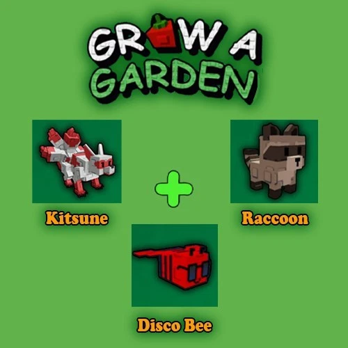 Kitsune/ Raccoon/ Disco Bee - Grow a Garden Roblox - Cheap & Fast Delivery! - Image 1 of 1