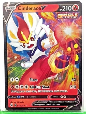 Pokémon TCG Cinderace v Holo Rare Fusion Strike 044/264 - Image 1 of 2