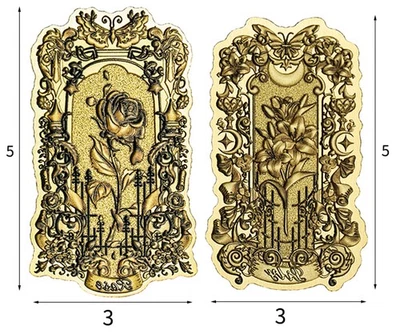 Selo de cera vintage em relevo de latão cartão de tarô lírio rosa decoração presente INS - Imagem 1 de 4