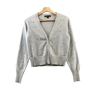 New INC International Concepts Imitation Pearl Button Down Cardigan size S - Picture 1 of 10