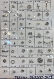 Vintage Metal Bead Sample Card - Picture 1 of 7