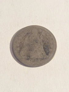 1858 Silver Seated Liberty Dime 10 Cent Coin - Lot BT476 - Picture 1 of 3
