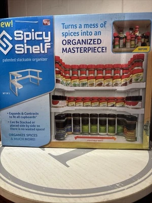 Estante Picante Apilable/Ajustable Organizador Caja Abierta Contenido Todavía en Plástico Foto 1 de 4