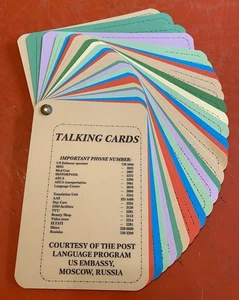 RARE/Vintage Russian Talking Cards. Language Program, US Embassy, Moscow. READ! - Picture 1 of 10