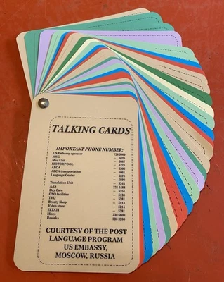 RARE/Vintage Russian Talking Cards. Language Program, US Embassy, Moscow. READ! - Image 1 of 4
