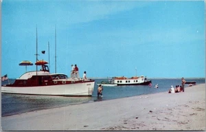 Postal de colección ASSATEAGUE BEACH, Virginia NASHMA Talmadge Wilcher Yacht c1950s - Imagen 1 de 2
