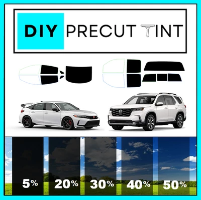 DIY Precut Window Tint Kit Fits 2006-2026 Honda Ridgeline REAR Windows - Image 1 of 4