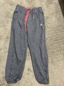 Adidas youth Gray Girls classic athletic pants sweatpants size S youth - Picture 1 of 5