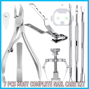 Complete Toe Nail Care Clipper For Thick Nails Heavy Duty Stainless Professional - Picture 1 of 12