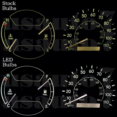 Dash Cluster Gauge WHITE LED LIGHT KIT Fits 98-02 Toyota Corolla and Chevy Prizm - Image 1 of 4
