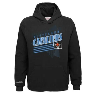 Felpa con cappuccio in pile Mitchell & Ness Cleveland Cavaliers NBA dimensioni giovanili, nera - Foto 1 di 7