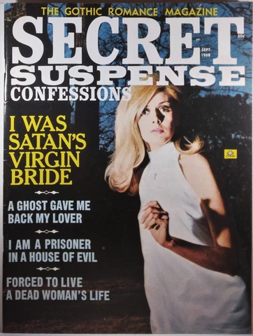 🩸 SECRET SUSPENSE CONFESSIONS #1 VF- CONTROVERSIAL GOTHIC HORROR MAGAZINE 1968 Cover