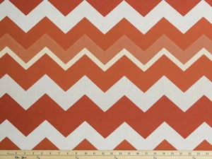 OUTDURA BOUNCE TANGERINE ORANGE Zig Zag Jacquard outdoor fabric By the Yard - Picture 1 of 3
