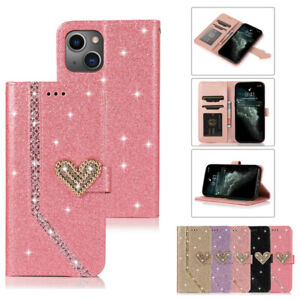 Shockproof Bling Leather Wallet Case Cover For iPhone 13 12 11 Pro Max XS XR 8 7