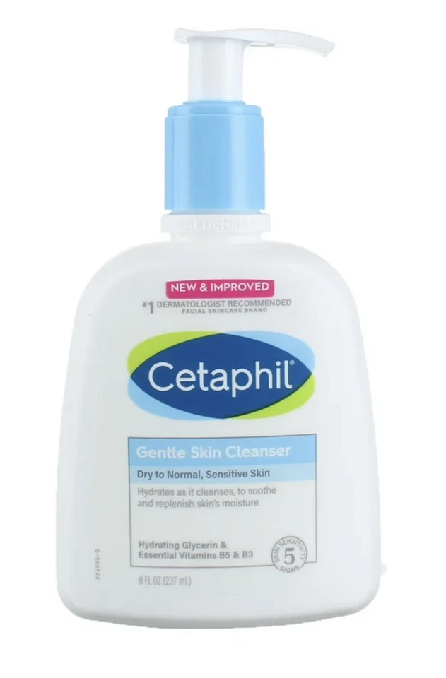 Cetaphil GENTLE SKIN CLEANSER Dry to Normal Skin *BROKEN PUMP TOP* 8oz & 2oz