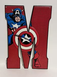 Marvel Avengers Wandbehang Buchstabe "M" Captain America Metall 10 Zoll - Bild 1 von 4