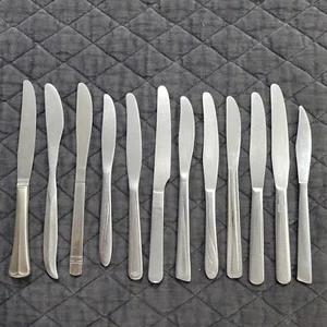 (12) Juego de cuchillos de mantequilla aleatorios mezclados a propósito vajilla de acero inoxidable vajilla de plata - Imagen 1 de 7