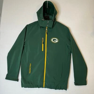 NFL Soft Shell Coat - Green Bay Packers Men’s Size Large Fleece Lining Windproof - Image 1 of 4