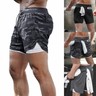 Men's Compression Sports Shorts Training Exercise Bodybuilding Fitness GYM Pants