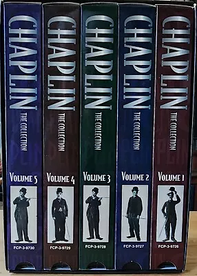 Chaplin The Collections VHS Set-5 Videos Comedy Classics B&W 4 Hrs Exc Cond OB-C - Image 1 of 4
