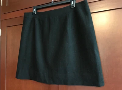 NOVO COM ETIQUETAS 2010 ~ J Crew mini-saia de lã preta, totalmente forrada ~ 14 - Imagem 1 de 4