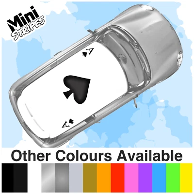 MINI STRIPES Mini techo Ace of Spades pegatina gráficos calcomanías Cooper S/One R50 R53 R56 F56