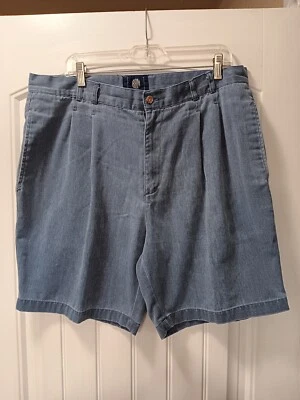 Pantalones Cortos De Colección Bugle Boy Hombre Talla 38 Se Ajusta 36 Azul Retro Años 90 Chino Plisado Foto 1 de 4