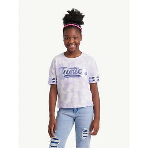 Justice Girls Sequin Stripe T-Shirt, Panters Purple Size XL (16P/18P) Plus - Picture 1 of 6