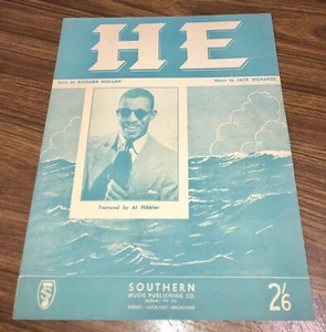 Vintage 1954 “HE” by Richard Mullen & Jack Richards. Featured by Al Hibbler - Bild 1 von 2