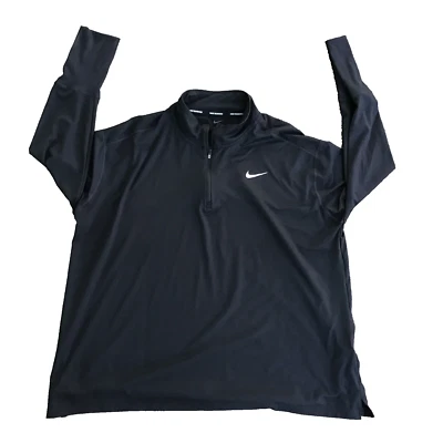 Nike Dri-Fit Running 1/4 Pullover Women's Sz 2X Black Long Sleeve - Image 1 of 4