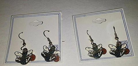 Charlotte Hornets NBA Dangle Logo Earrings ( set of two ) Cover