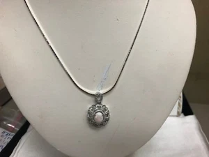 SCHÖNHEIT OVALE ECHTE FEUEROPAL STEIN SILBER HALSKETTE - Bild 1 von 4