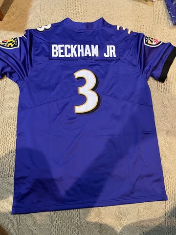 NWT Odell Beckham Jr OBJ Baltimore Ravens Purple Jersey Mens Large Cover
