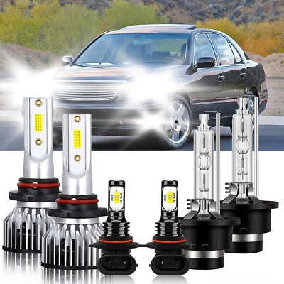 Для Lexus LS400 1998-2000 6 шт 9005 D2S 9145 светодиодная ксеноновая фара противотуманная лампа - Изображение 1 из 4