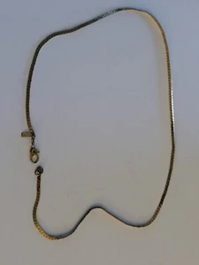 Vintage  MONET 15 inch Herringbone Gold tone Necklace - Picture 1 of 2