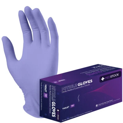 MEDSTOCK VIOLET NITRILE MEDICAL EXAMINATION GLOVES 100PCS - 1000PCS - image 1 of 4