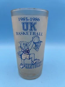 Vintage 1985 1986 University of Kentucky Wildcats Basketball Drinking Glass - Picture 1 of 10