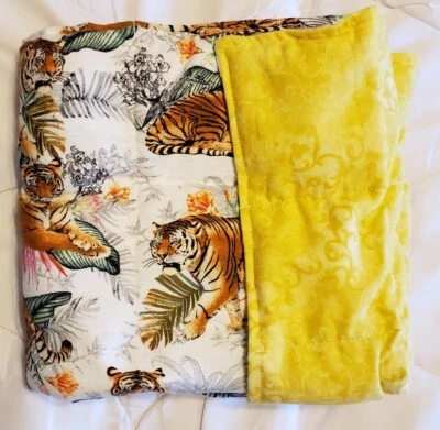 Manta de viaje lavable ponderada tela de franela tigre estampado 20" x 39" 4# Foto 1 de 4